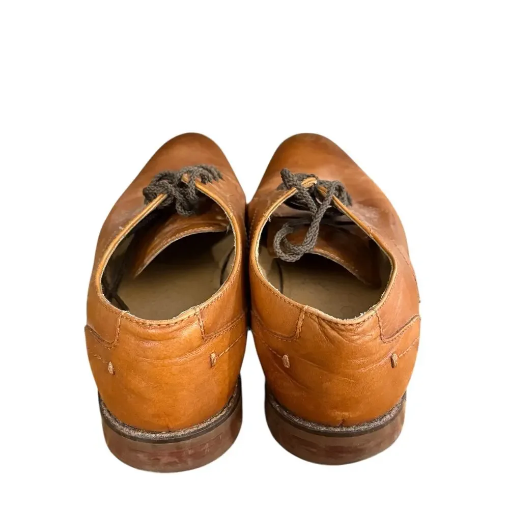 Alfani Brown Leather Randolph Lace-Up Oxford Dress Shoes Men's Size 9.5